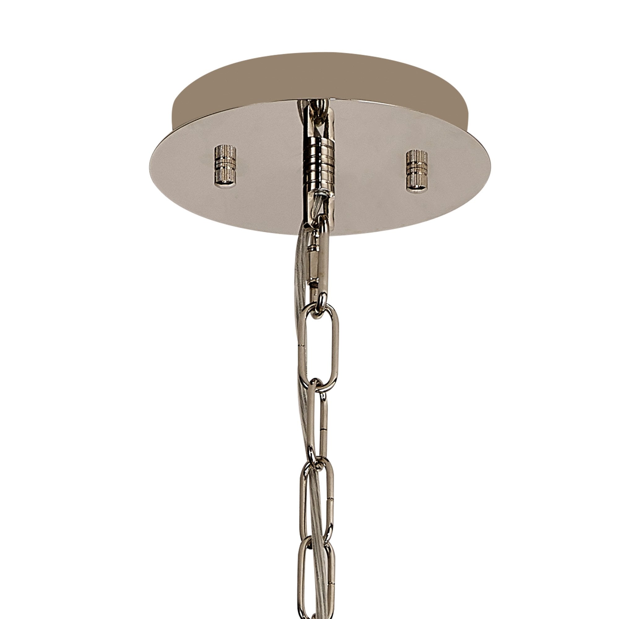 IL31818 Vivienne Pendant/Semi Ceiling 4 Light E14 Polished Nickel/Crystal