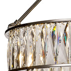 IL31818 Vivienne Pendant/Semi Ceiling 4 Light E14 Polished Nickel/Crystal