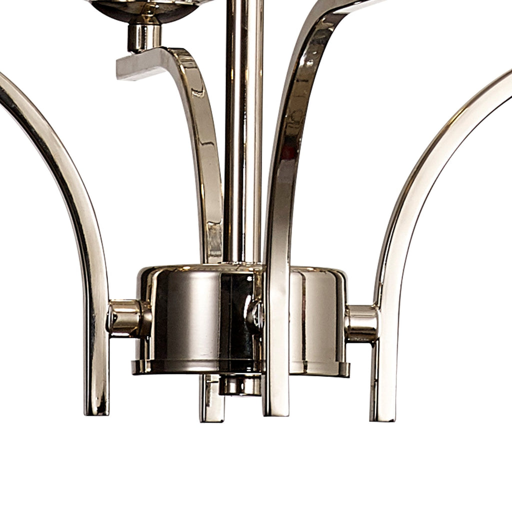 IL31818 Vivienne Pendant/Semi Ceiling 4 Light E14 Polished Nickel/Crystal