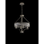 IL31818 Vivienne Pendant/Semi Ceiling 4 Light E14 Polished Nickel/Crystal