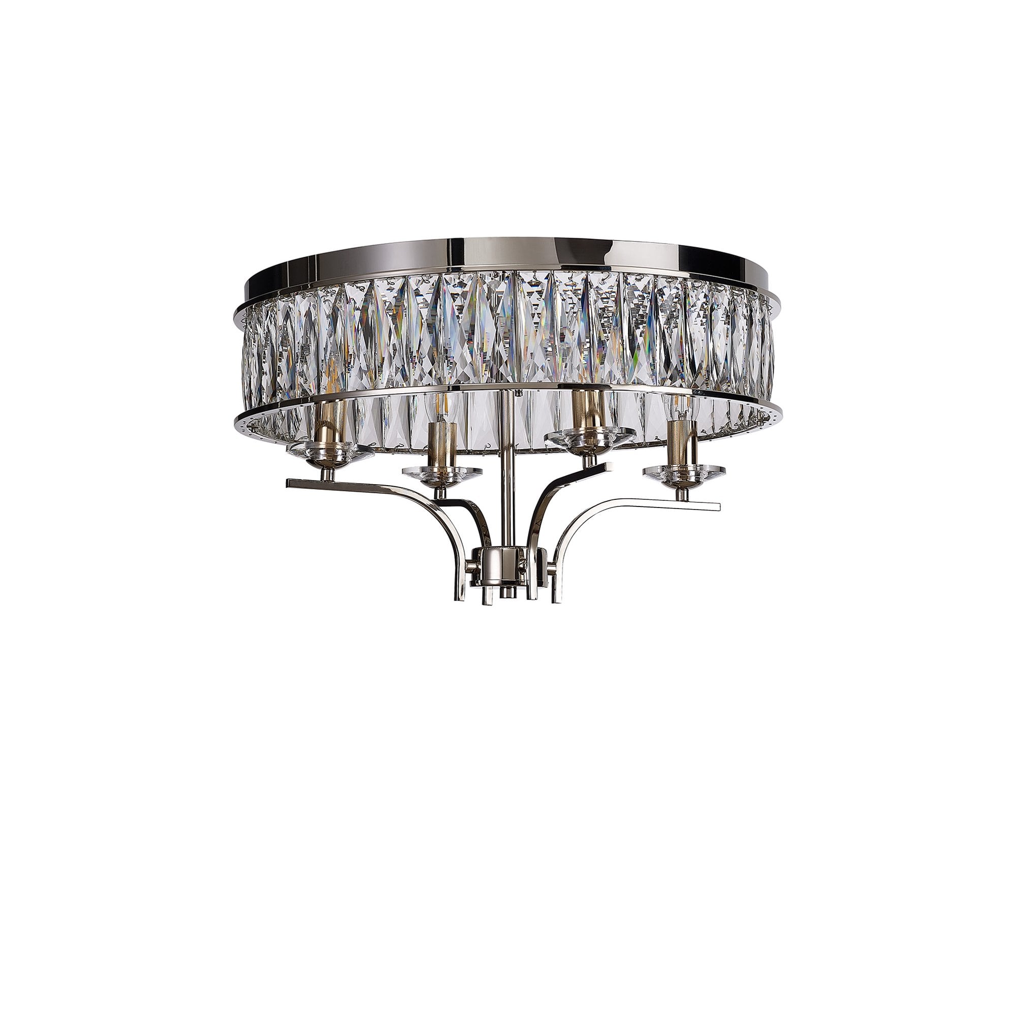 IL31829 Vivienne Ceiling 4 Light E14 Polished Nickel/Crystal