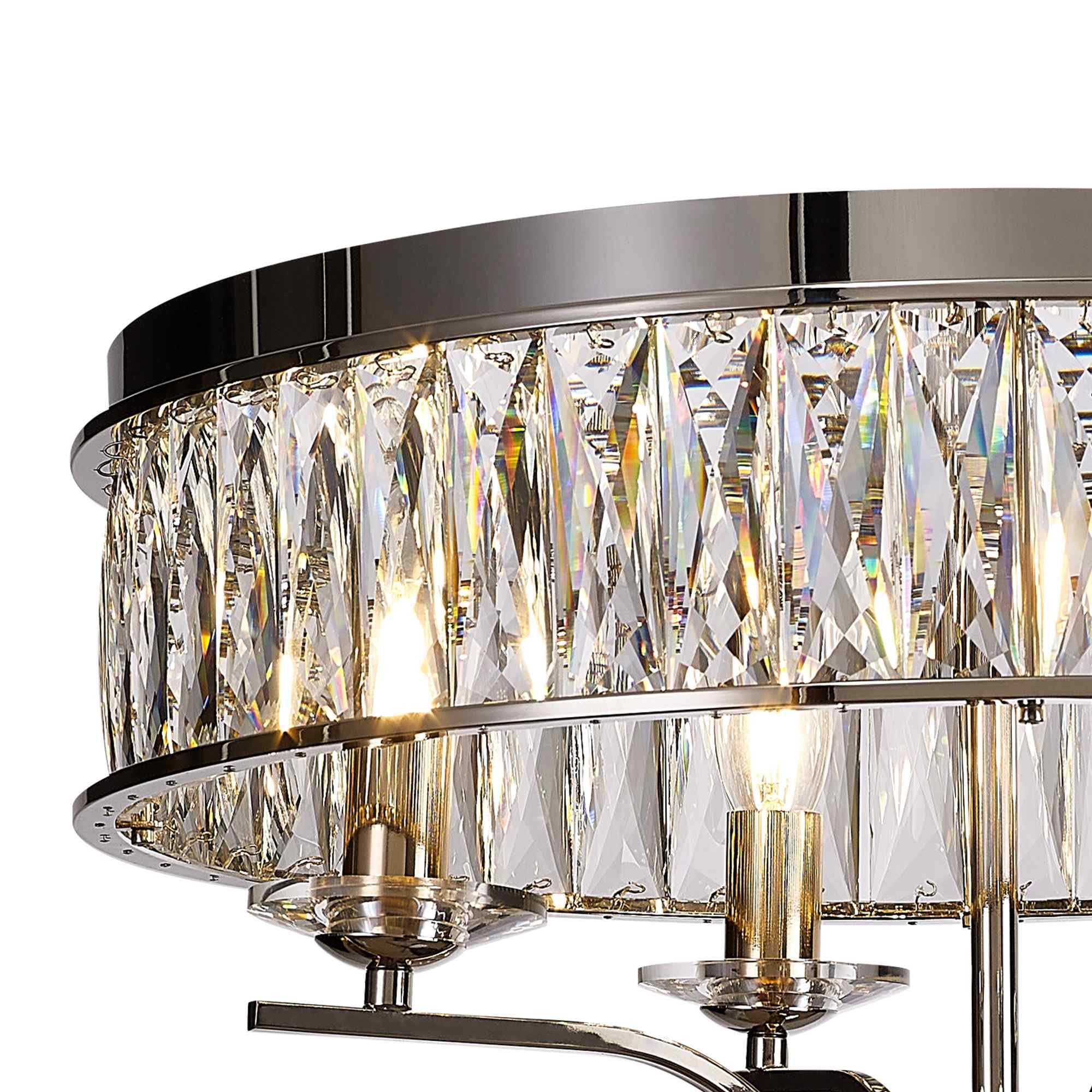 IL31829 Vivienne Ceiling 4 Light E14 Polished Nickel/Crystal