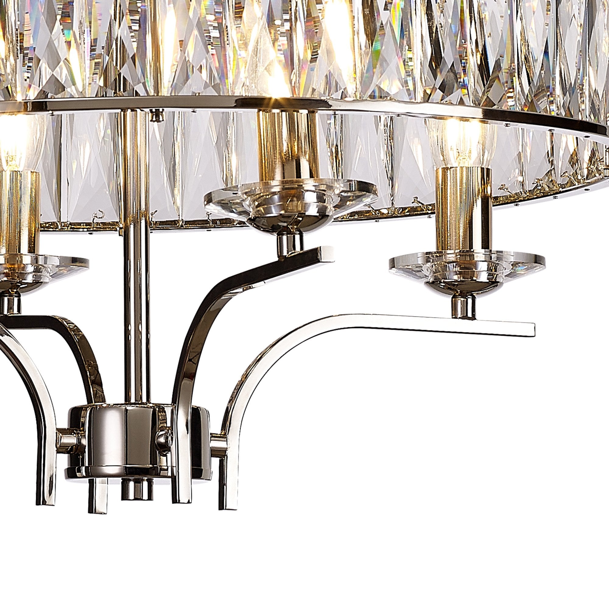 IL31829 Vivienne Ceiling 4 Light E14 Polished Nickel/Crystal