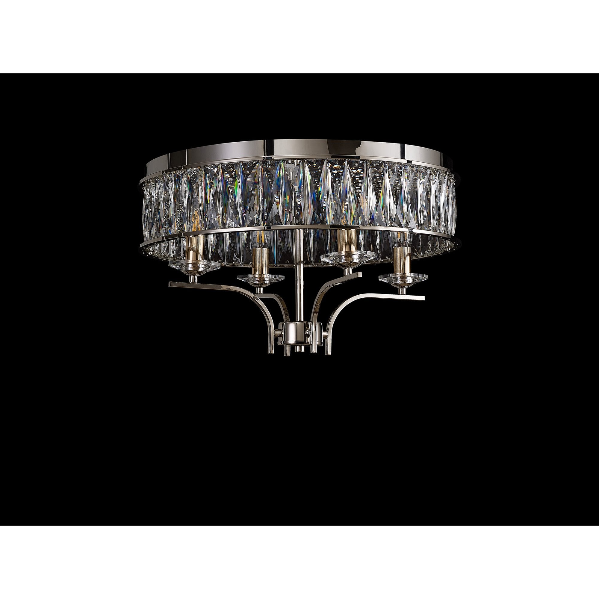IL31829 Vivienne Ceiling 4 Light E14 Polished Nickel/Crystal