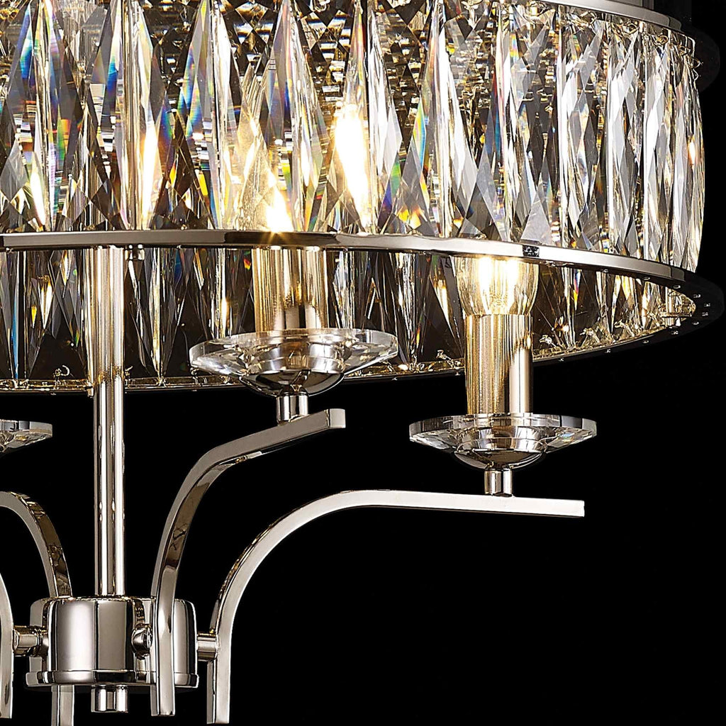 IL31829 Vivienne Ceiling 4 Light E14 Polished Nickel/Crystal
