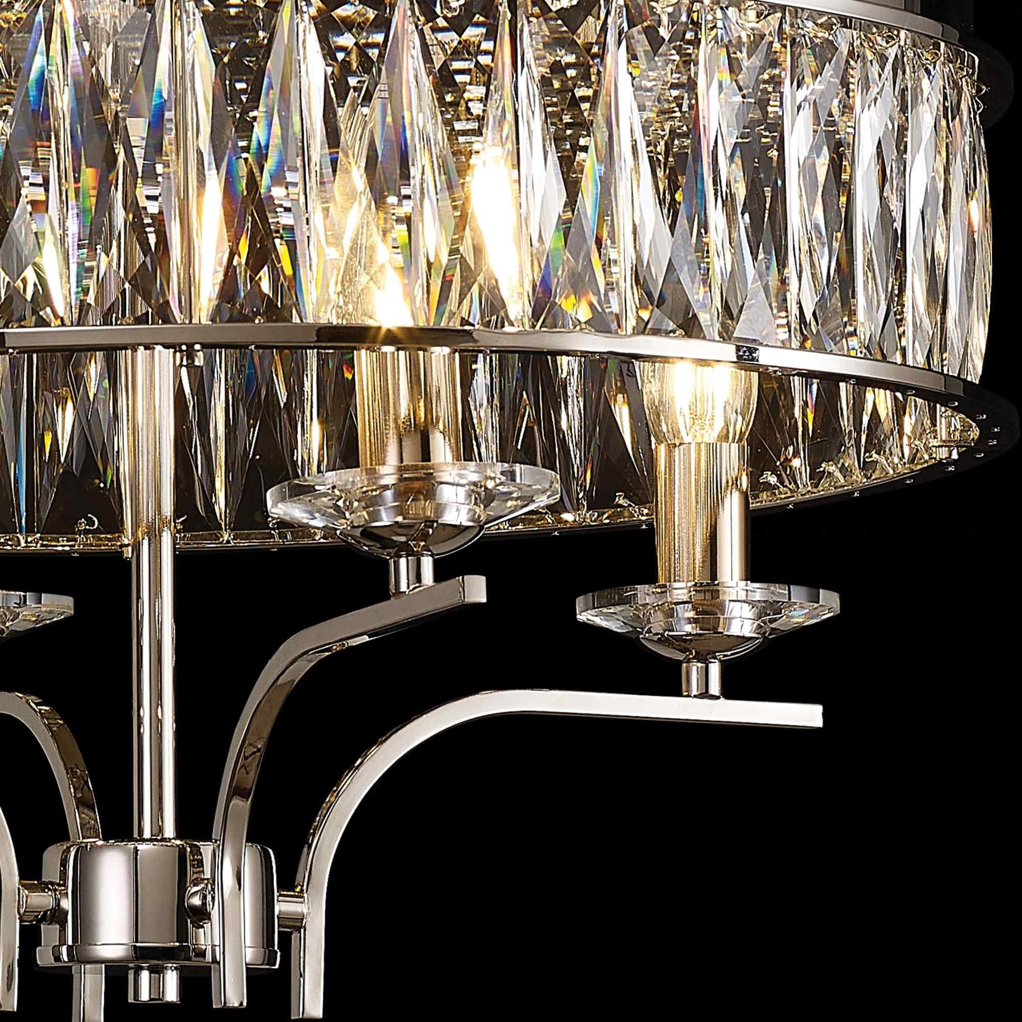 IL31829 Vivienne Ceiling 4 Light E14 Polished Nickel/Crystal