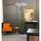 IL31819 Vivienne Pendant/Semi Ceiling 6 Light E14 Polished Nickel/Crystal