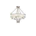 IL31819 Vivienne Pendant/Semi Ceiling 6 Light E14 Polished Nickel/Crystal