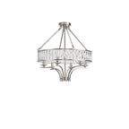 IL31819 Vivienne Pendant/Semi Ceiling 6 Light E14 Polished Nickel/Crystal