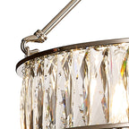 IL31819 Vivienne Pendant/Semi Ceiling 6 Light E14 Polished Nickel/Crystal