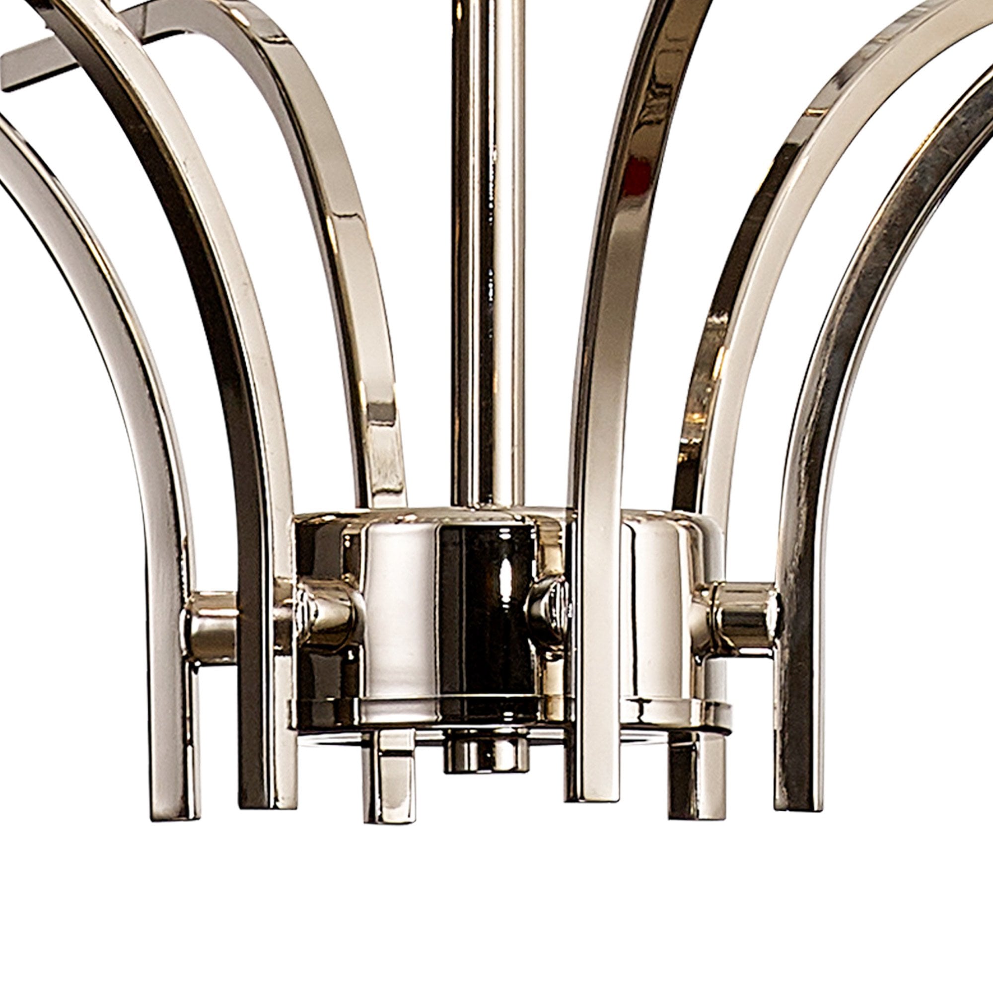 IL31819 Vivienne Pendant/Semi Ceiling 6 Light E14 Polished Nickel/Crystal