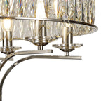 IL31830 Vivienne Ceiling 6 Light E14 Polished Nickel/Crystal