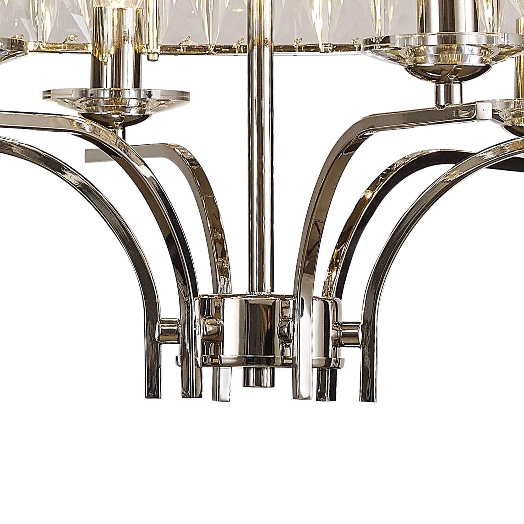 IL31830 Vivienne Ceiling 6 Light E14 Polished Nickel/Crystal