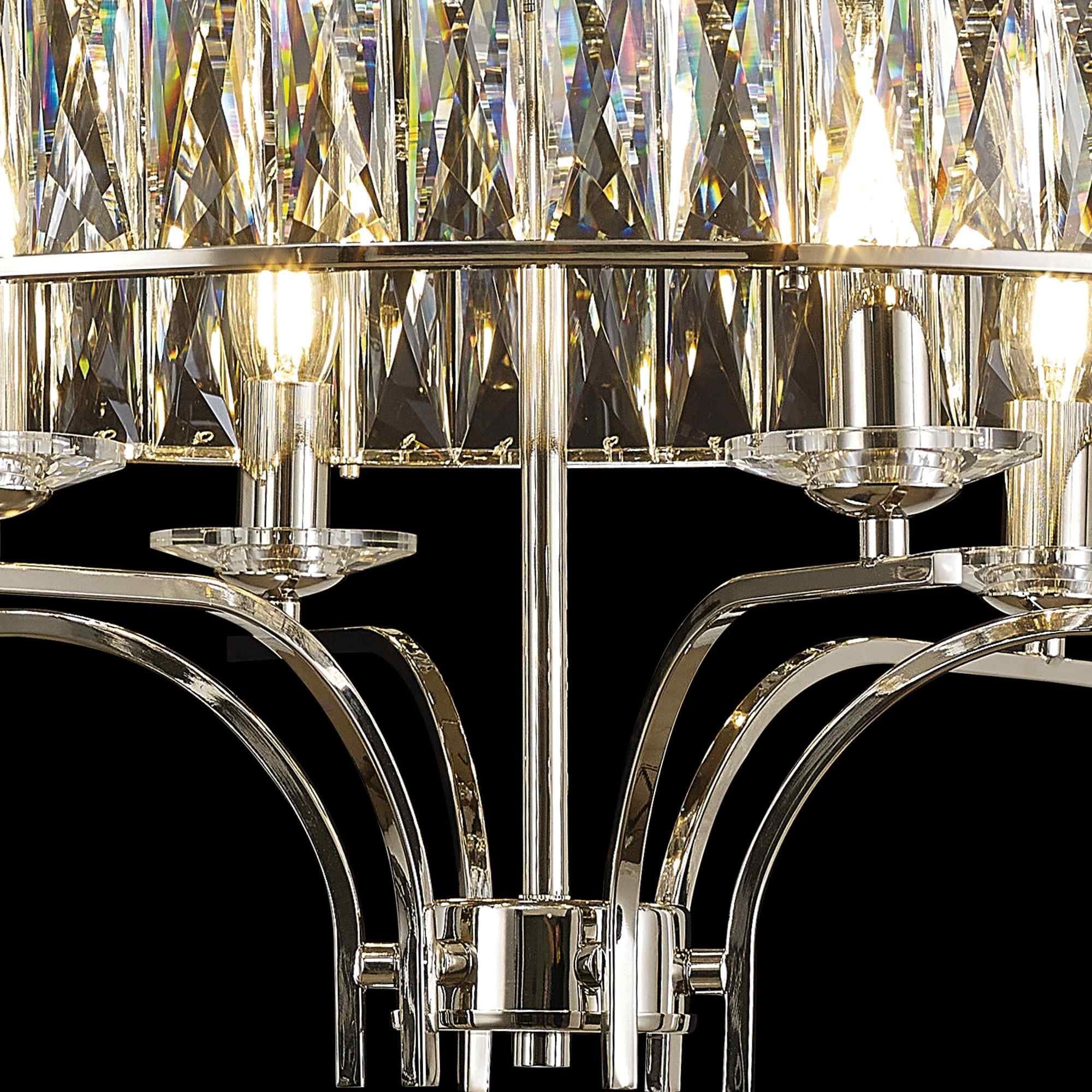 IL31830 Vivienne Ceiling 6 Light E14 Polished Nickel/Crystal