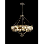 IL31820 Vivienne Pendant/Semi Ceiling 8 Light E14 Polished Nickel/Crystal
