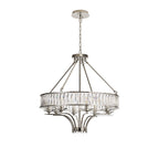 IL31820 Vivienne Pendant/Semi Ceiling 8 Light E14 Polished Nickel/Crystal