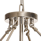 IL31820 Vivienne Pendant/Semi Ceiling 8 Light E14 Polished Nickel/Crystal