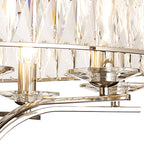 IL31820 Vivienne Pendant/Semi Ceiling 8 Light E14 Polished Nickel/Crystal