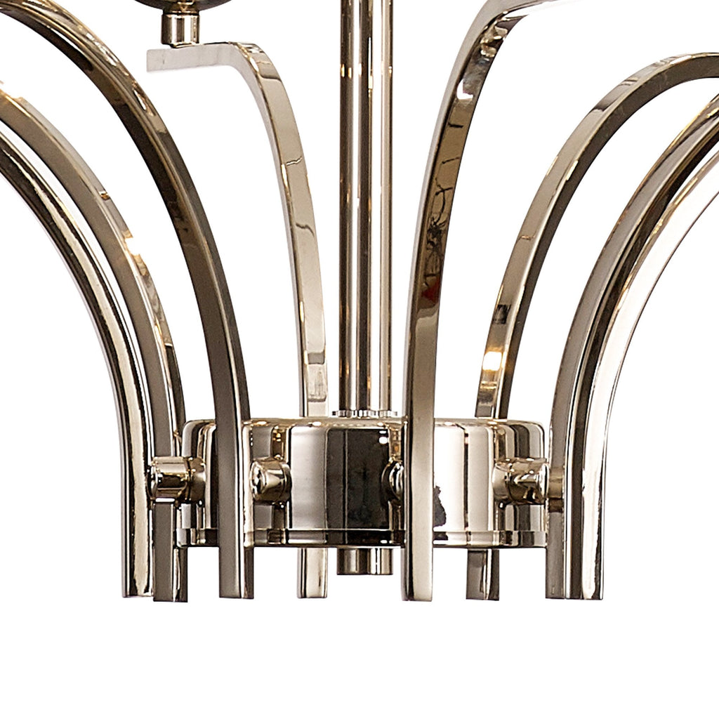 IL31820 Vivienne Pendant/Semi Ceiling 8 Light E14 Polished Nickel/Crystal