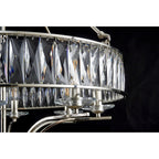 IL31820 Vivienne Pendant/Semi Ceiling 8 Light E14 Polished Nickel/Crystal