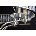 IL31820 Vivienne Pendant/Semi Ceiling 8 Light E14 Polished Nickel/Crystal