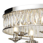 IL31831 Vivienne Ceiling 8 Light E14 Polished Nickel/Crystal