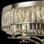 IL31831 Vivienne Ceiling 8 Light E14 Polished Nickel/Crystal