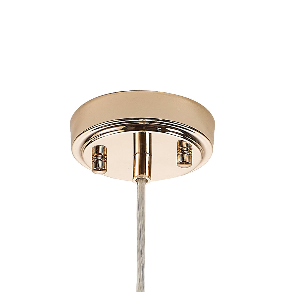 IL32902 Wisteria Round Pendant 1 Light E14 French Gold / Crystal