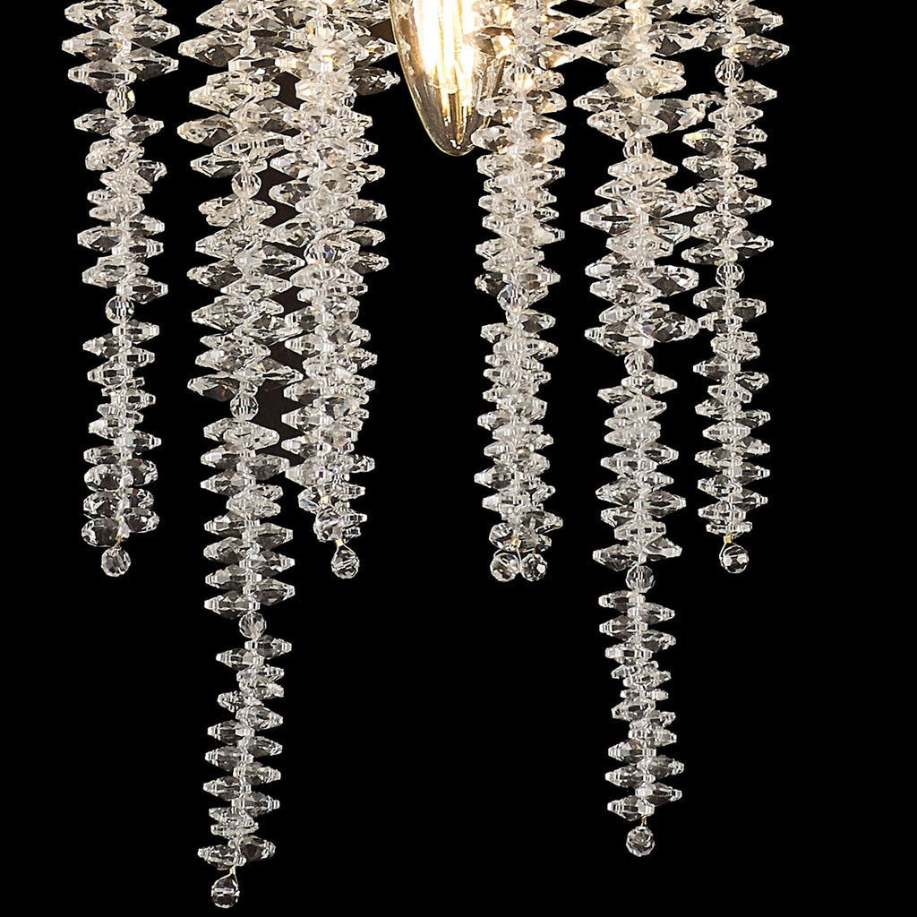IL32902 Wisteria Round Pendant 1 Light E14 French Gold / Crystal