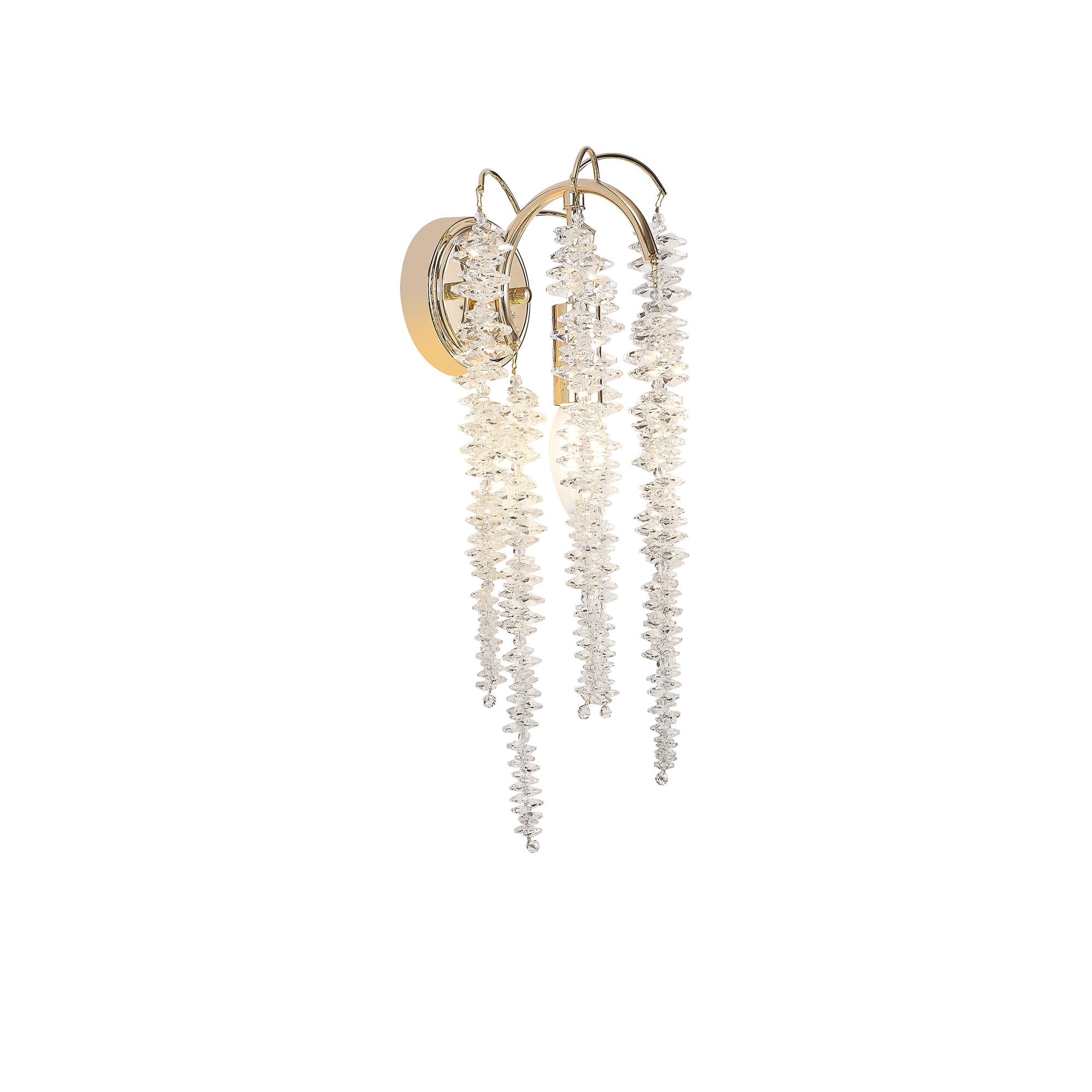 IL32859 Wisteria Wall Lamp 1 Light E14 French Gold / Crystal