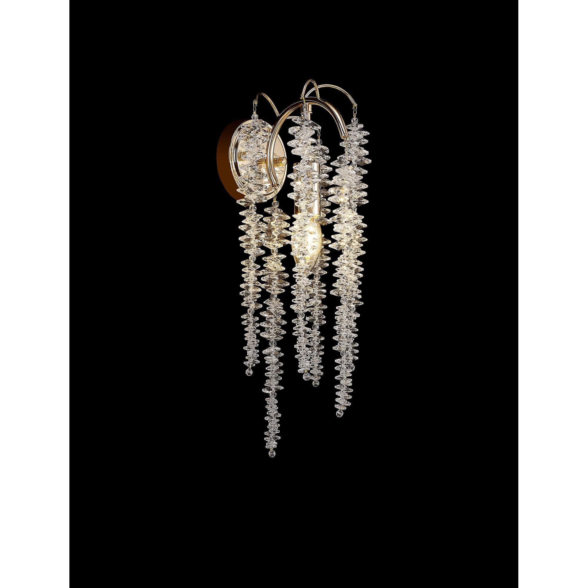 IL32859 Wisteria Wall Lamp 1 Light E14 French Gold / Crystal