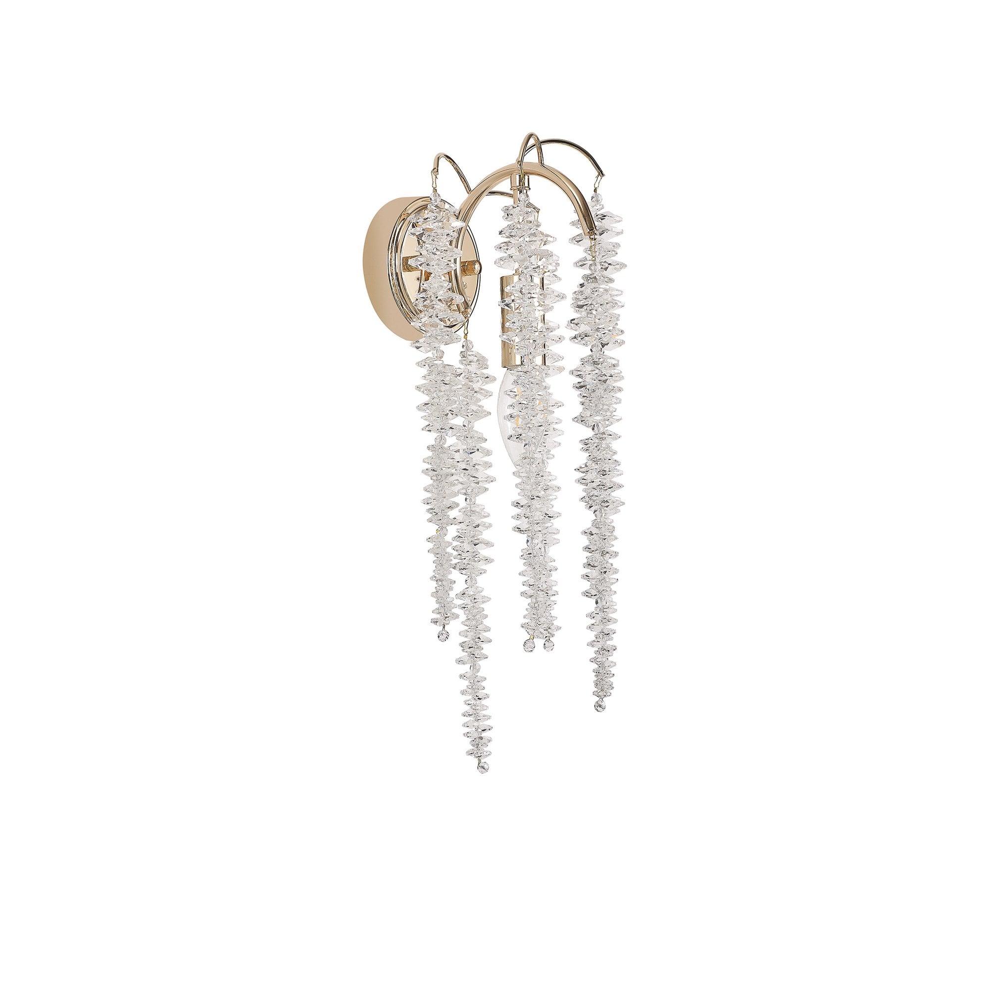 IL32859 Wisteria Wall Lamp 1 Light E14 French Gold / Crystal