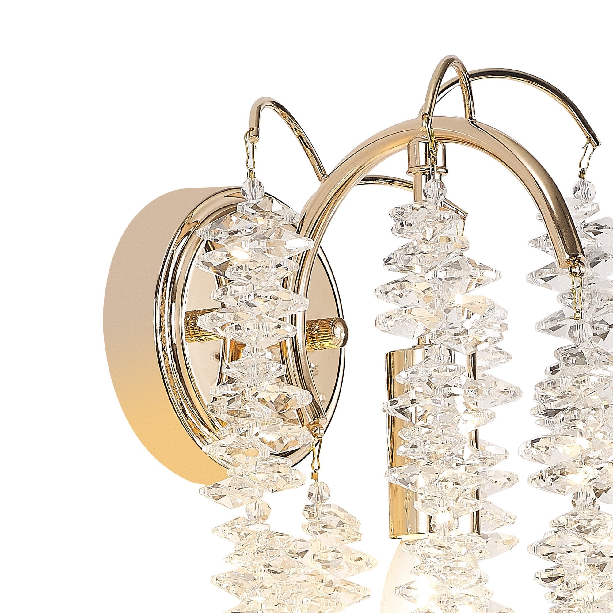 IL32859 Wisteria Wall Lamp 1 Light E14 French Gold / Crystal