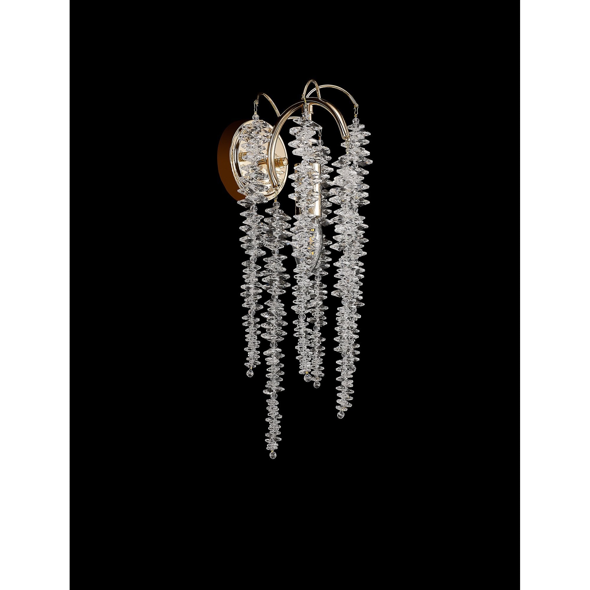IL32859 Wisteria Wall Lamp 1 Light E14 French Gold / Crystal