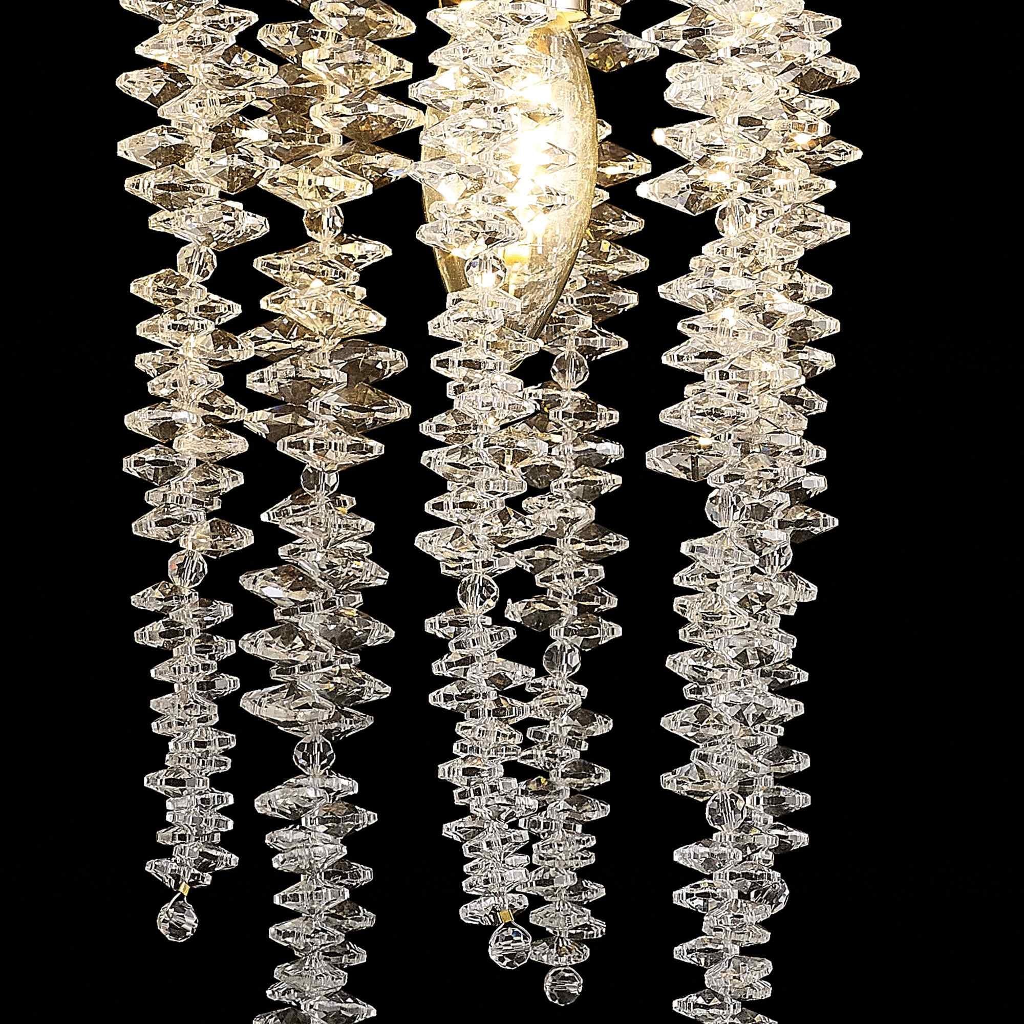 IL32859 Wisteria Wall Lamp 1 Light E14 French Gold / Crystal