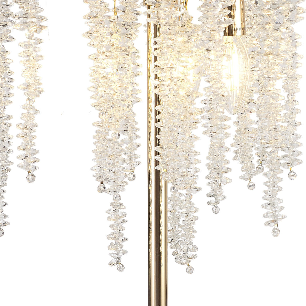 IL32900 Wisteria Table Lamp 3 Light E14 French Gold / Crystal