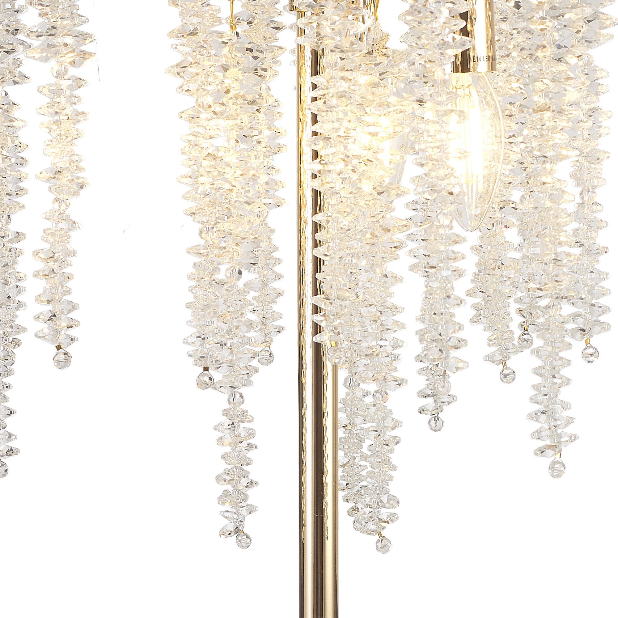IL32900 Wisteria Table Lamp 3 Light E14 French Gold / Crystal