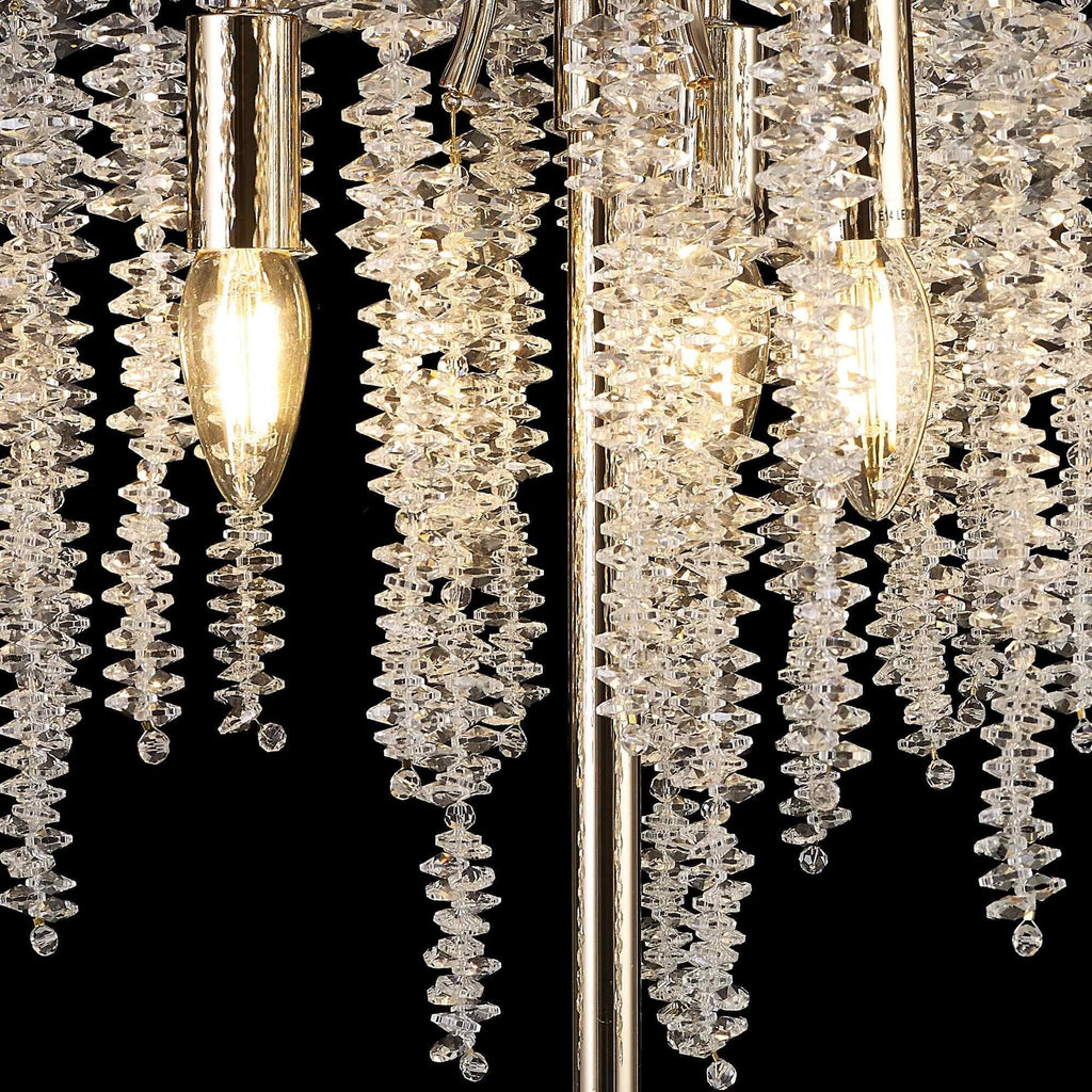 IL32900 Wisteria Table Lamp 3 Light E14 French Gold / Crystal