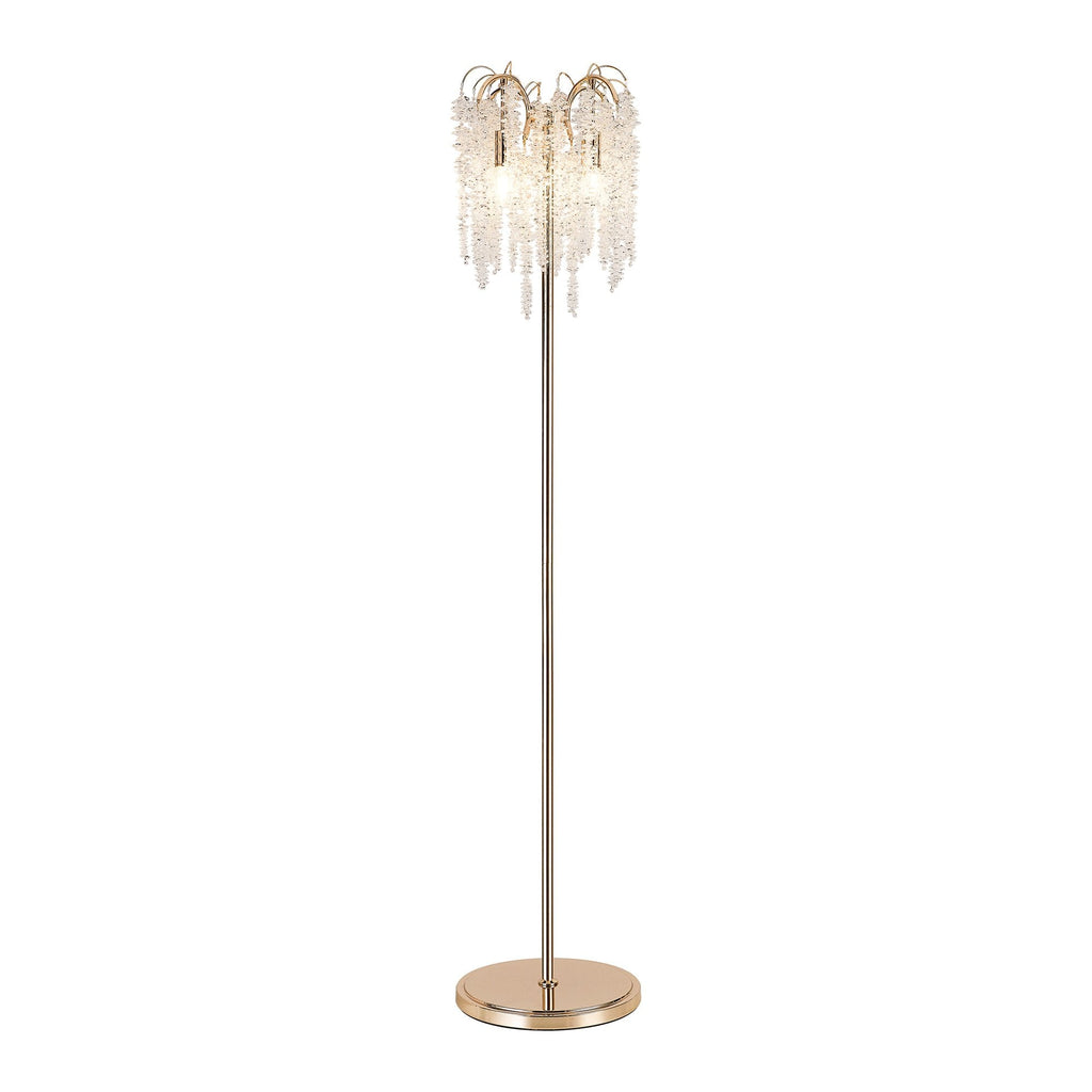 IL32901 Wisteria Floor Lamp 4 Light E14 French Gold / Crystal