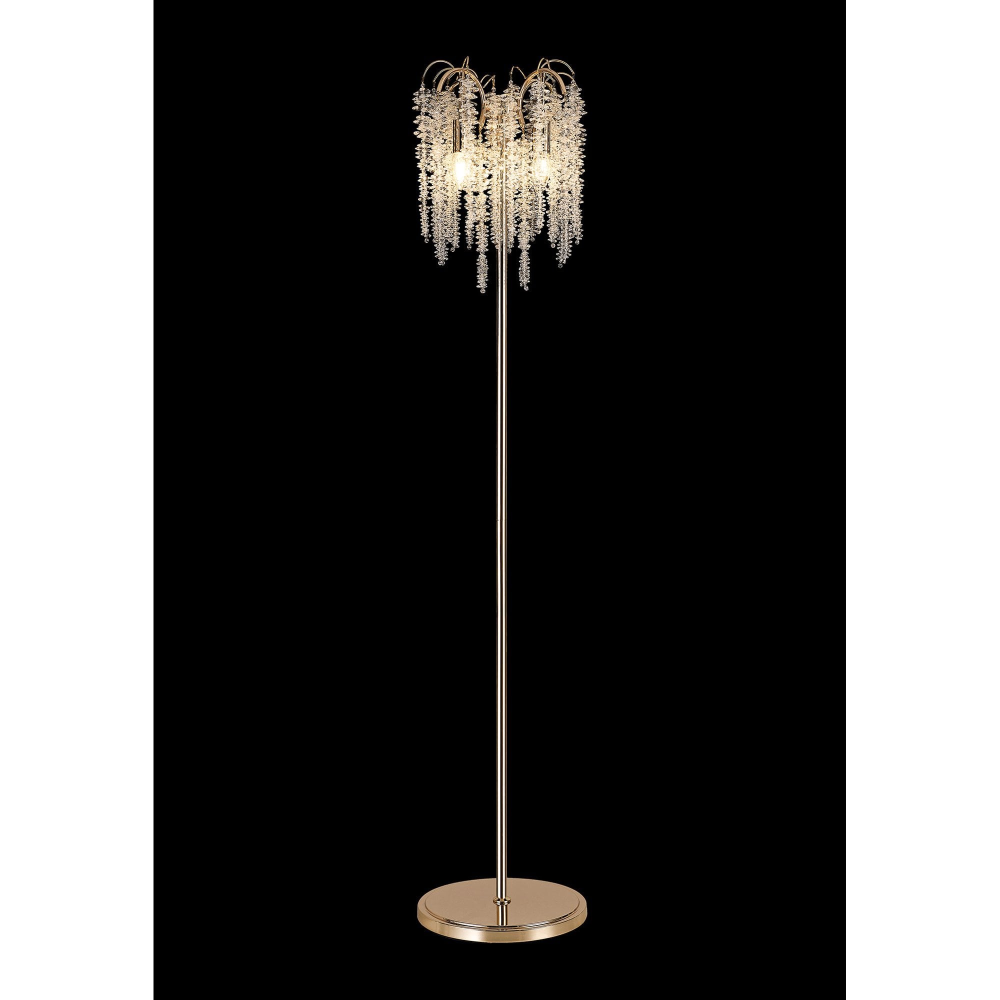 IL32901 Wisteria Floor Lamp 4 Light E14 French Gold / Crystal