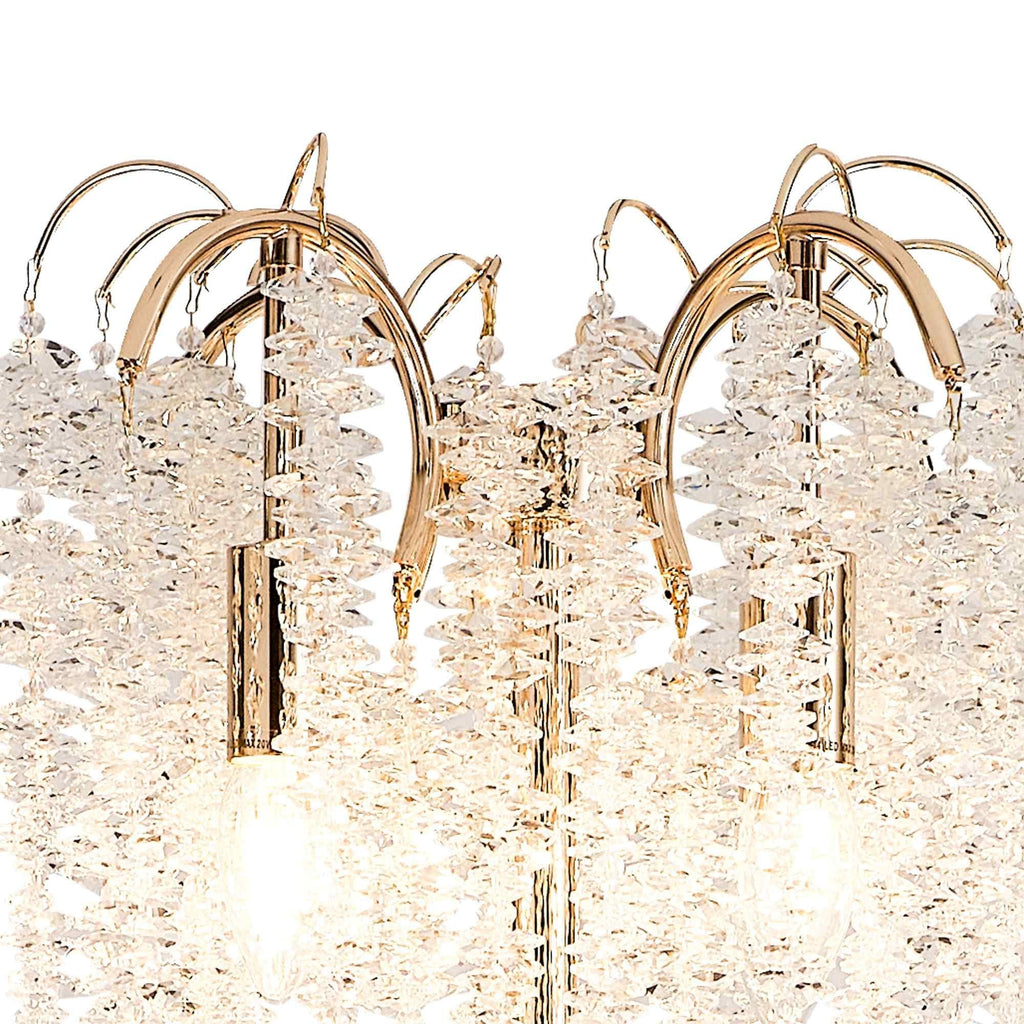 IL32901 Wisteria Floor Lamp 4 Light E14 French Gold / Crystal
