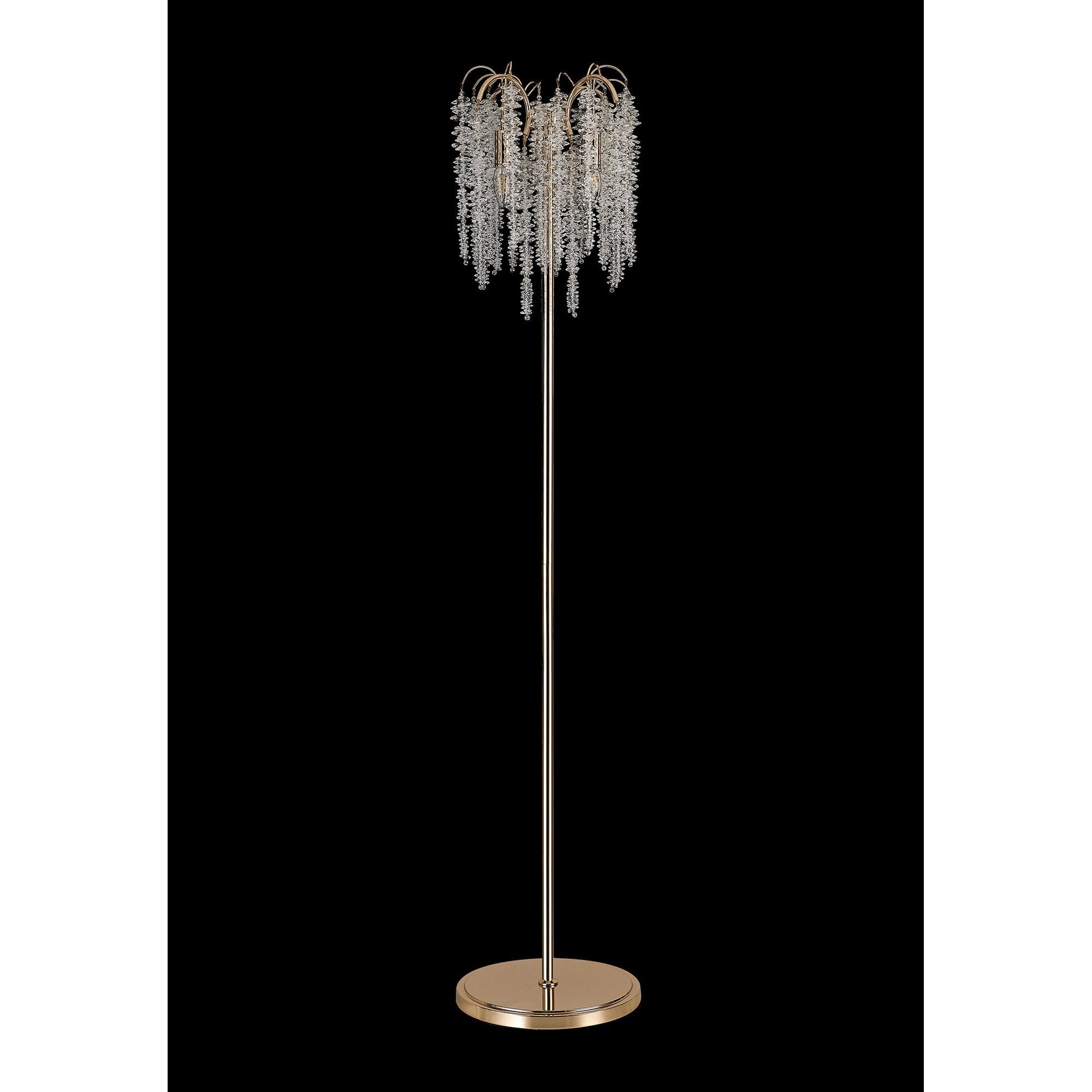 IL32901 Wisteria Floor Lamp 4 Light E14 French Gold / Crystal