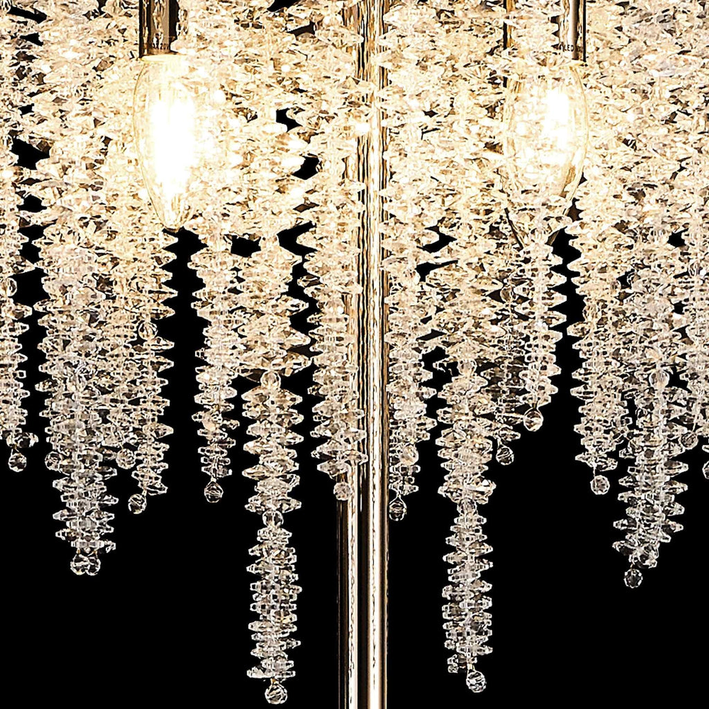 IL32901 Wisteria Floor Lamp 4 Light E14 French Gold / Crystal
