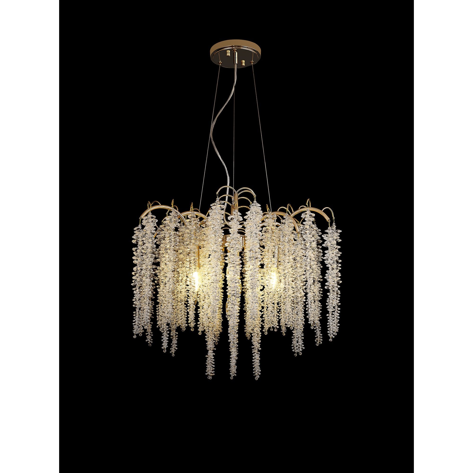 IL32856 Wisteria Round Pendant 7 Light E14 French Gold / Crystal