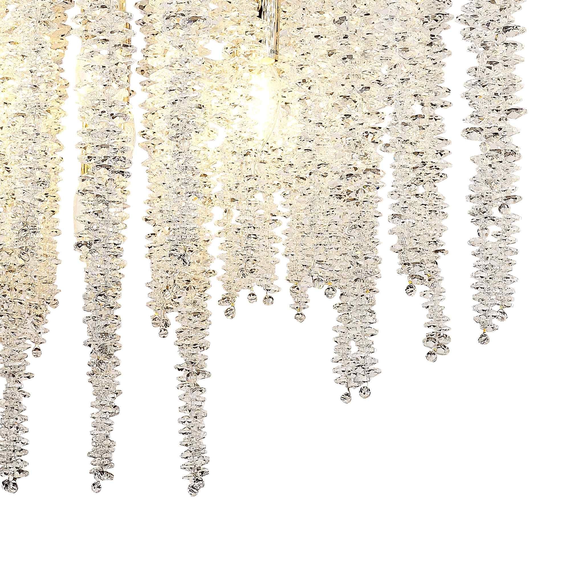 IL32856 Wisteria Round Pendant 7 Light E14 French Gold / Crystal