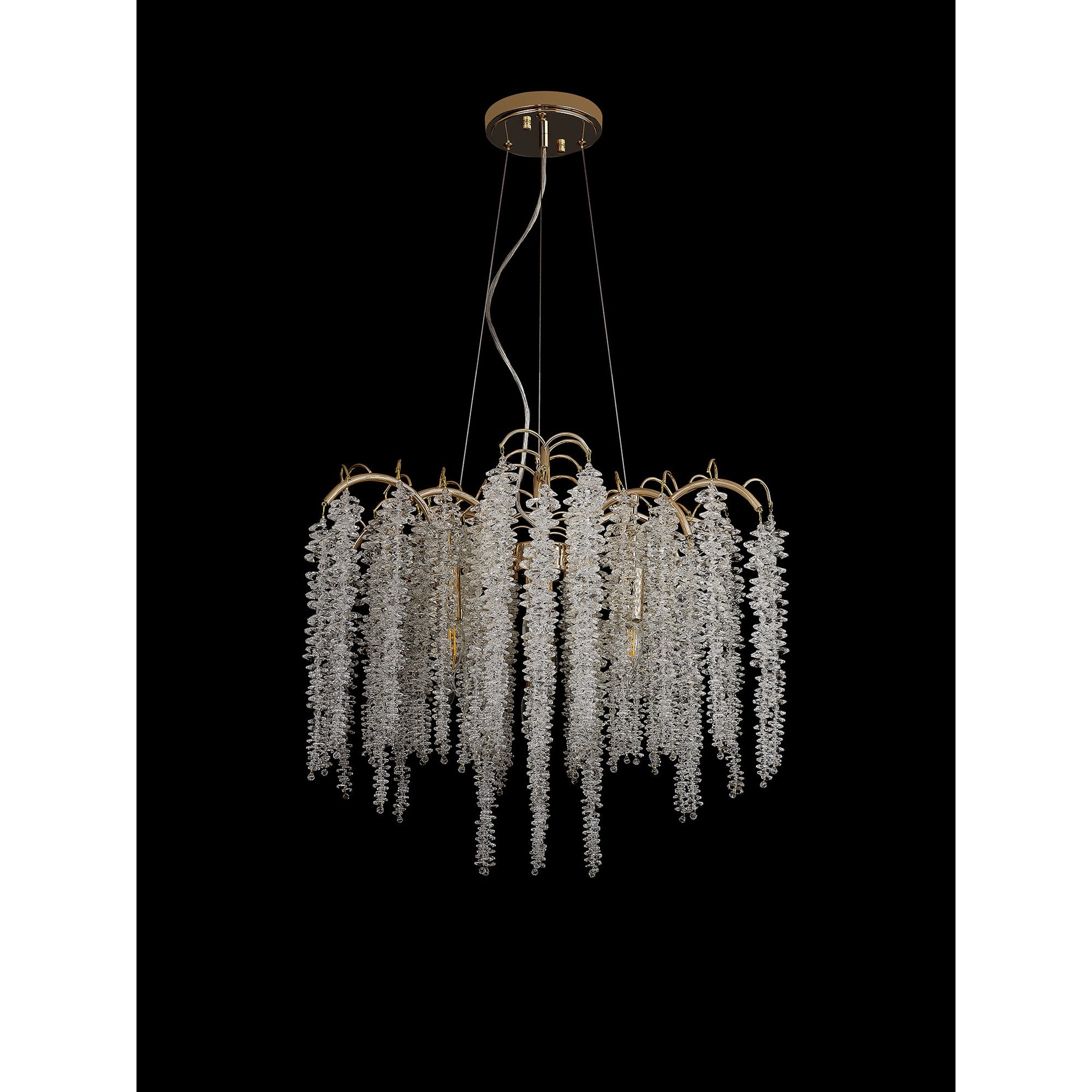 IL32856 Wisteria Round Pendant 7 Light E14 French Gold / Crystal