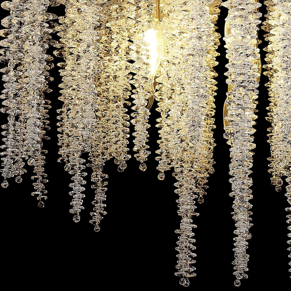 IL32856 Wisteria Round Pendant 7 Light E14 French Gold / Crystal