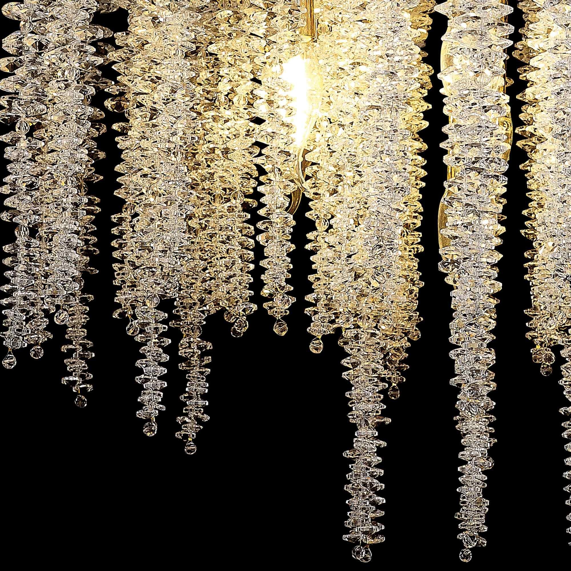 IL32856 Wisteria Round Pendant 7 Light E14 French Gold / Crystal