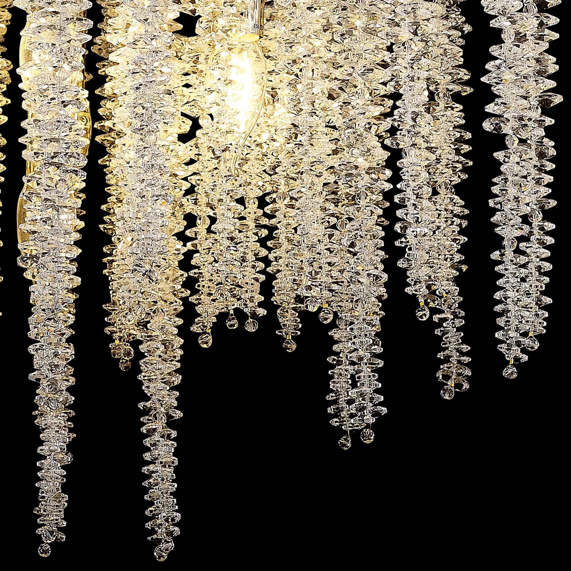 IL32856 Wisteria Round Pendant 7 Light E14 French Gold / Crystal