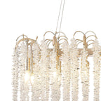 IL32858 Wisteria Oval Pendant 12 Light E14 French Gold / Crystal
